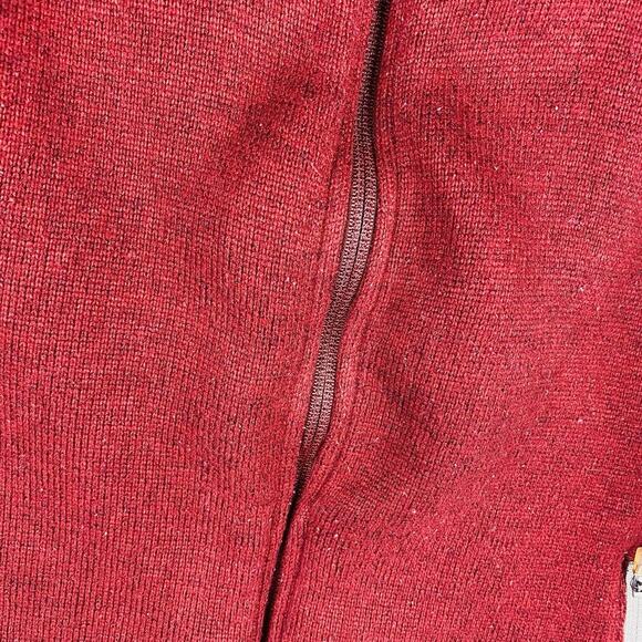 Eddie Bauer Size XL Full Zip Fleece Jacket Red - Picture 3 of 6